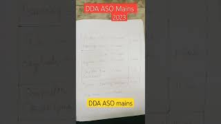 DDA ASO result 2023  DDA ASO mains exam pattern dda dsssb study ssccgl rrbntpc ssc uppolice [upl. by Sirret]