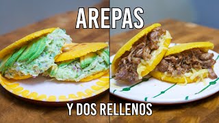 Cómo hacer AREPAS y mis dos rellenos favoritos [upl. by Dnar]