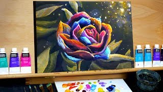 Colorful Flower  A Step by Step Painting with Acrylics Ryan ORourke [upl. by Asserak]