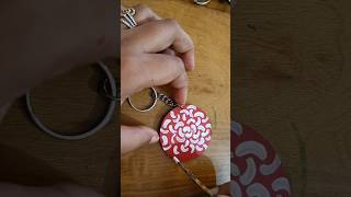 Wooden key ring painting diy 2024 shorts keyring [upl. by Rogergcam813]