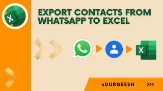 How to Export Contacts from WhatsApp group to Excel [upl. by Gasperoni]