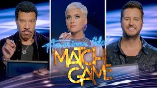 American Idol Match Game with Lionel Richie Katy Perry Luke Bryan and the Contestants [upl. by Nochur]