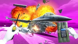 I TOOK APART A JET WITH NOTHING MORE THAN A SCREWDRIVERAND C4 in Disassembly VR [upl. by Rebah]