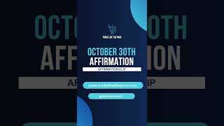 Daily Affirmation Clip for October 30 2024 shorts moneyattractiontips [upl. by Dnaltroc]