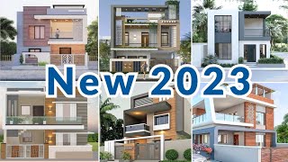 Top 50 modern 2 floor house elevation design  Double floor home front elevation design 2023 [upl. by Odnomor123]