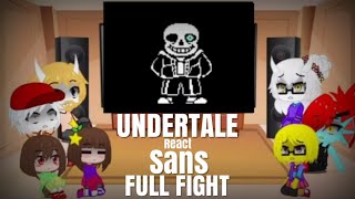 Undertale react to their Sans Fight [upl. by Alvord825]