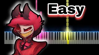 Hazbin Hotel  Alastor and Vox Song Stayed Gone Easy Piano Tutorial [upl. by Murage938]