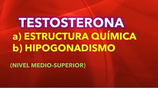 TESTOSTERONA  ESTRUCTURA QUÍMICA HIPOGONADISMO Nivel mediosuperior [upl. by Asilegna]