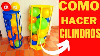 COMO HACER CILINDROS EN 5MINUTOS CILINDROS EN TABLA DE BALSO FACILESDECORACION CON GLOBOS [upl. by Lhamaj]