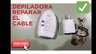 DEPILADORA PHILIPS  REPARAR EL CABLE DEL TRANSFORMADOR [upl. by Leirbaj]