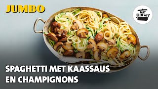 Wat eten we Spaghetti met kaassaus en champignons [upl. by Scrope]