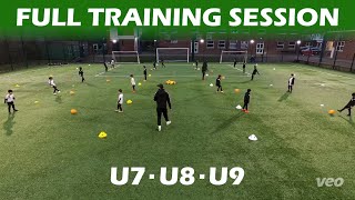 Full FootballSoccer Team Training Session ⚽️ U7  U8  U9 [upl. by Adelric]