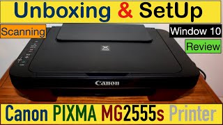 Canon PIXMA MG2555s SetUp Unboxing SetUp Windows 10 Scanning amp Review [upl. by Elset]