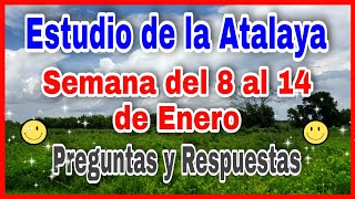 ✅ Estudio de la Atalaya de esta semana del 8 al 14 de Enero  Dios La Tierra será un Paraíso [upl. by Osgood]