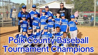 Polk County 10U Youth Baseball Landrum South Carolina Tournament Champions 🏆 [upl. by Menendez]