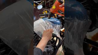 Royal Enfield tank lamination😱 shorts ytshorts royalenfield lamination [upl. by Hirsch234]