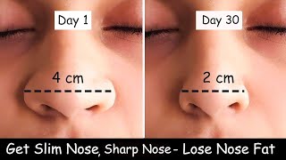 Lose Nose Fat  Get Slim Nose  Nose Reshaping Exercise  Nose Slimming  Sharp Nose  Nose Exercise [upl. by Rosita]