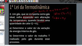 1ª Lei da Termodinâmica  Exercício 3 [upl. by Ecirtaemed]