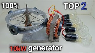 top 2 amazing free energy self running generator  free energy magnet  free energy generator [upl. by Wilkison339]