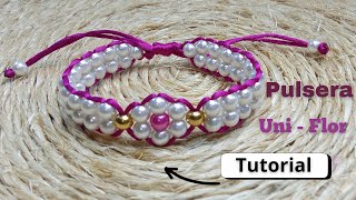 Aprende y Emprende con Linda Pulsera Uniflor Tutorial DIY [upl. by Idak]