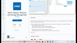 Intel Optane Memory and Storage Management 101 intel optane driver Windows 10 [upl. by Jeuz67]