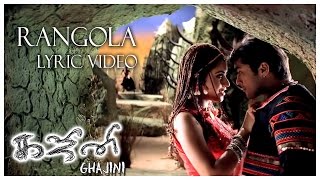 Ghajini  Rangola Lyric Video  Asin Suriya  Harris Jayaraj  Tamil Film Songs [upl. by Halette610]