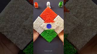 Tricolour Indian craft 🇮🇳  Republic day craft 🇮🇳  Craft with rice shorts indiaflag [upl. by Irrabaj]