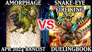 Amorphage vs SnakeEye Fire King  Dueling Book [upl. by Annahsed751]