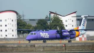 Flybe dash 8 Q400 Takeoff From London City Airport [upl. by Hatcher572]