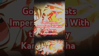 Goku defeats Imperfect Cell with the Angry Kamehameha Cell is destroyed and Goku lives [upl. by Reaht]