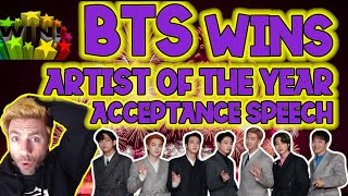 BTS WINS ARTIST OF THE YEAR💜AMAs SPEECH LETS GOOOOOOO REACTION [upl. by Lucier]