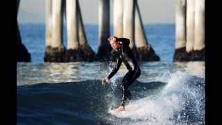 Kelly Kraushaar Surfing At The Huntington Beach Pier [upl. by Nolra802]