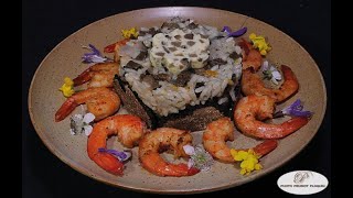 Risotto à la truffe dété et gambas grillées [upl. by Eissak]