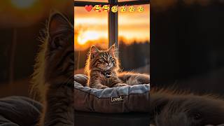 kitten now a fullgrown Maine Coon relaxes luxuriously in a fancy pet bed 🥰🥰🥰🥰🥰 catsrule catblog [upl. by Assel]