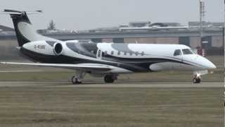 Embraer 135BJ Legacy at Lyon Bron LYNLFLY [upl. by Monagan554]