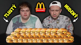 TLUSTÝ vs HUBENÝ  KDO SNÍ VÍC CHEESEBURGERŮ 🤤🍔 extrémní [upl. by Amlet]