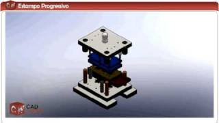 SolidWorks  Ferramenta progressiva [upl. by Nauqat]