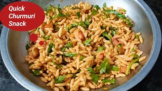 Quick Churmuri Snack Easy Murmura recipepuffed rice recipe Just 2 min to prepareEvening Snack [upl. by Enalda922]