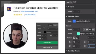 Scrollbar Styler for Webflow  Walkthrough [upl. by Jacki]