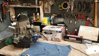 111 CRF250R 2016 PT 1 Big Bore amp Hot Cams Kit Install New timing chain amp intake valves Top End [upl. by Hurlbut]