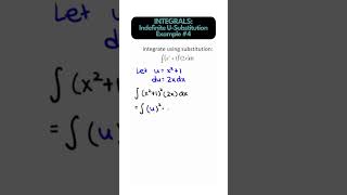 Integrals  Indefinite Integrals with USubstitution example 4 Calculus math maths calculus [upl. by Macnair752]