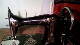 How to thread a vintage sewing machine Gritzner [upl. by Eceertal]