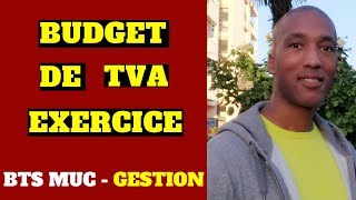 BTS MCO  BTS MUC  GESTION  BUDGET DE TVA  EXERCICE [upl. by Cicely]