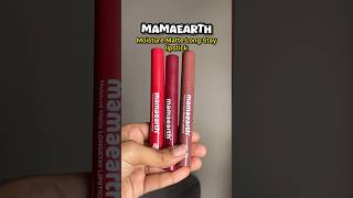 Lip swatch  Mamaearth Moisturiser Matte Lipstick youtubeshorts lipstickswatch lipstick shorts [upl. by Boggers144]