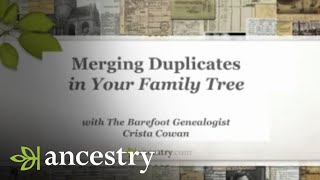 Merging Duplicates In Your Family Tree  Ancestry [upl. by Asiret]