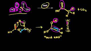 Decarboxylation  Carboxylic acids and derivatives  Organic chemistry  Khan Academy [upl. by Yeclek822]