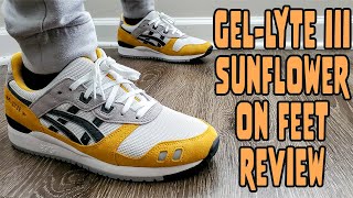 Asics GelLyte III OG ‘Sunflower’ On Feet Review 1201A482 800 [upl. by Uzzial]