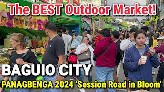 INSANE Street Market in Baguio City  Panagbenga 2024 Session Road in Bloom  Street Food amp More [upl. by Hartfield61]