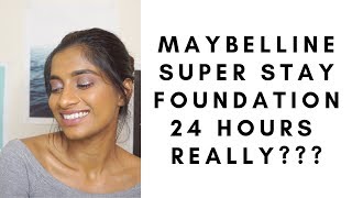 Maybelline Super Stay Foundation 334 Warm Sun Review and Wear Test  Anusha Swamy [upl. by Yanttirb225]