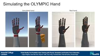 VR PreProsthetic Hand Training w Physics Simulation and Force Interaction  ICRA 2022 presentation [upl. by Ellerihs]